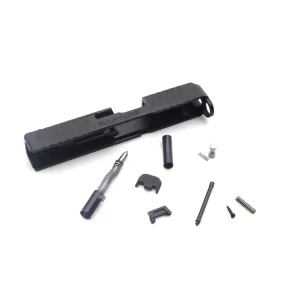 Glock Compatible Black Slide with Optics Cut and Slide Parts Kit