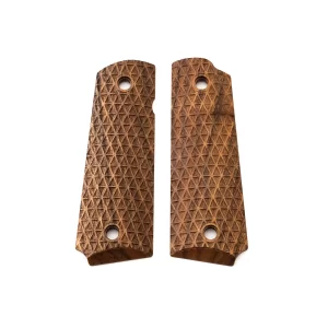 Chronicle 1911 Laser Engraved Wooden Grip - Triangle Pattern